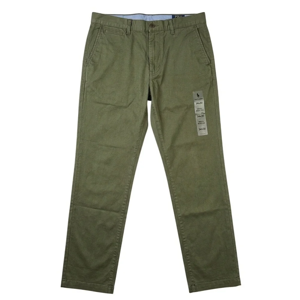 Polo‎ Ralph Lauren Stretch Straight Chino Pants Olive Green 34x30 (Fits 36x29 NW
